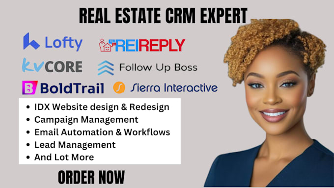 Gig Preview - Setup kvcore crm, lofty, follow up boss, boldtrail rei reply, sierra interactive