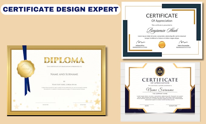 Gig Preview - Design stunning, unmatched award, diploma, gift certificates, business flyers