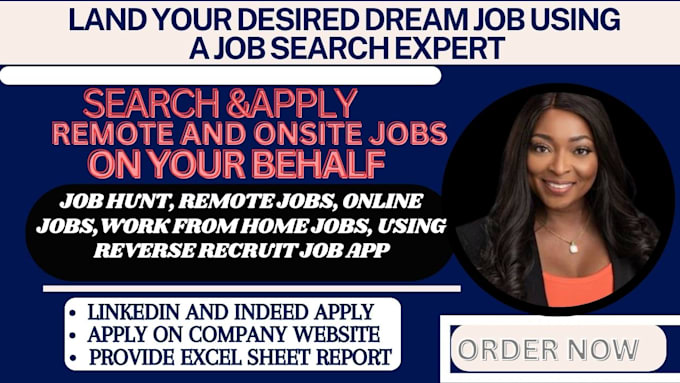 Gig Preview - Search and apply for remote jobs and onsite jobs and any job application in usa