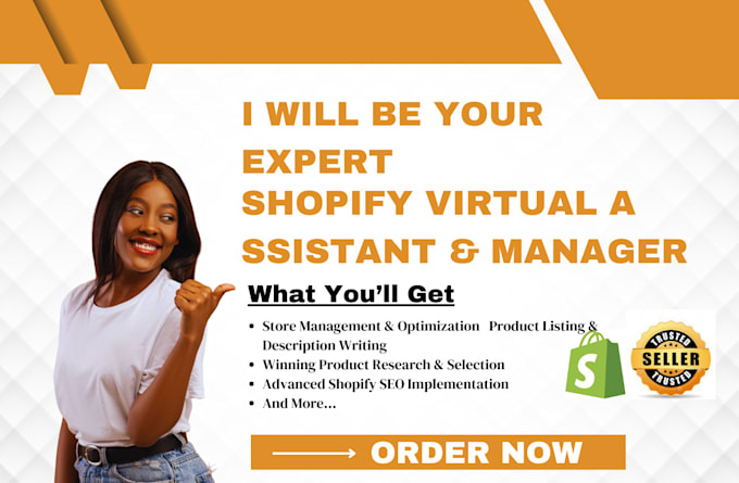 Gig Preview - Be your expert shopify virtual assistant for store management and optimization