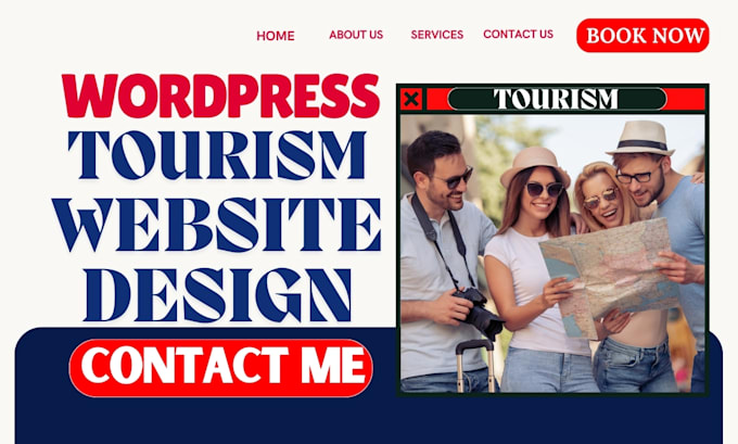 Gig Preview - Create tourism website wordpress website travel agency and travel website