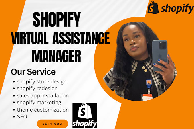 Gig Preview - Be your shopify virtual assistance, shopify manager design and redesign