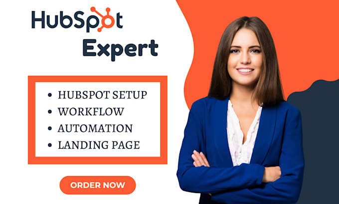 Gig Preview - Setup hubspot workflow website design email marketing automation landing page