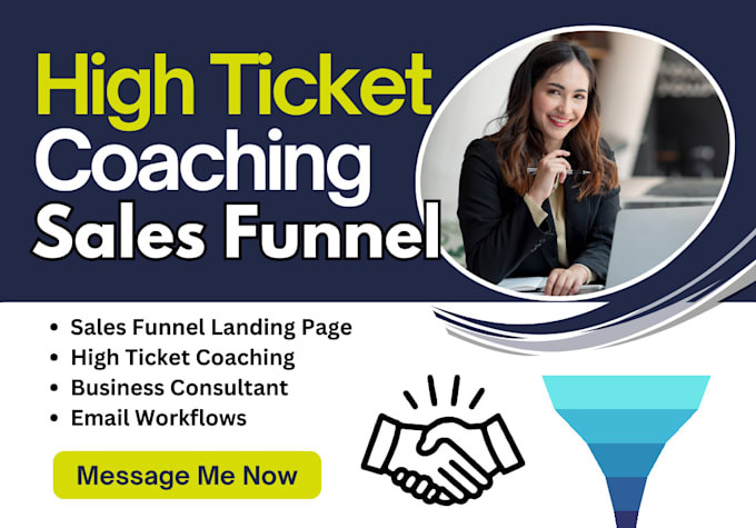 Gig Preview - Build a converting high ticket coaching sales funnel for coaches and consultant