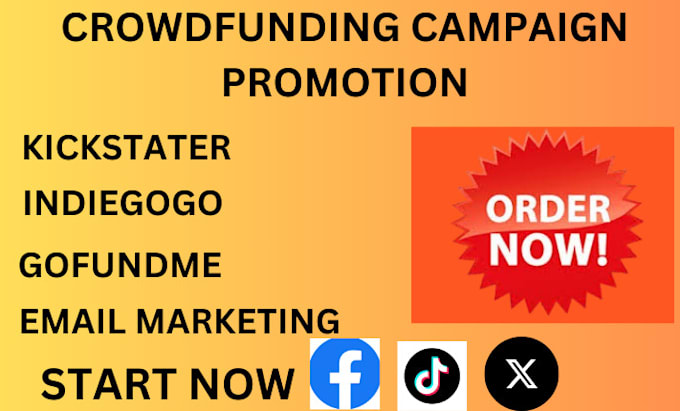 Gig Preview - Do crowdfunding promotion agency for kickstarter indiegogo fundraising campaign