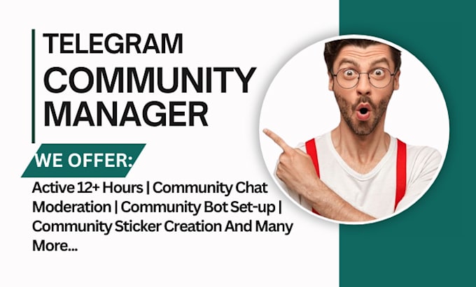 Gig Preview - Do telegram community manager, community moderator, crypto bot setup