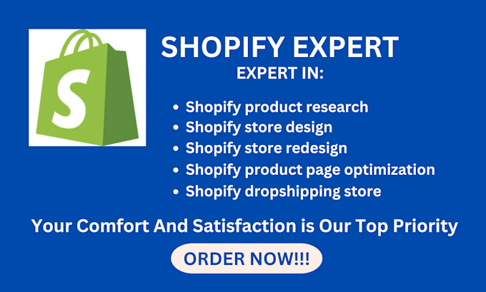 Gig Preview - Be your go to shopify expert and developer for your shopify store design