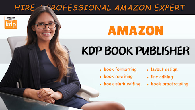 Gig Preview - Do kdp book publishing, book rank on amazon, and publish your book for printing