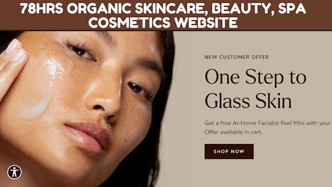 Gig Preview - Design 72hrs organic skincare shopify store beauty website spa cosmetic website