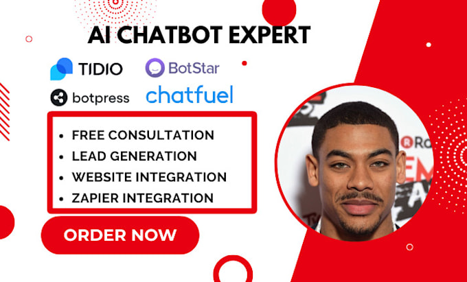 Gig Preview - Create ai chatbot for social media platform on tidio chatfuel botstar botpress