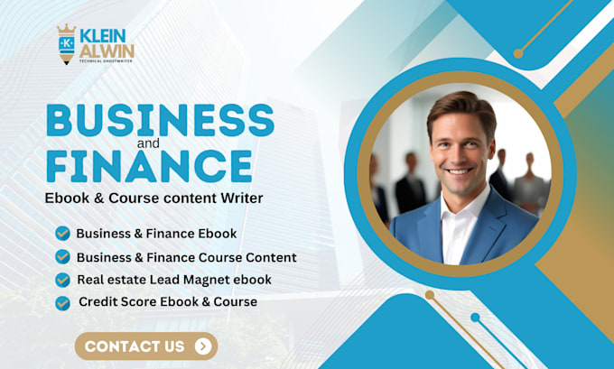 Gig Preview - Be ebook writer course content on finance real estate business lead magnet