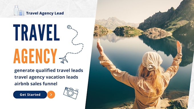 Gig Preview - Generate qualified travel leads travel agency vacation leads airbnb sales funnel