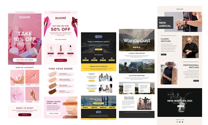 Gig Preview - Do editable email template on canva, figma, brevo, mailchimp, beehiiv ,klaviyo