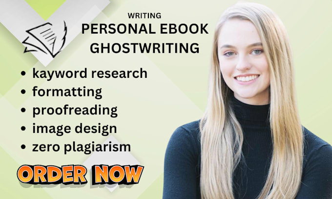 Gig Preview - Be your ebook ghostwriter, fiction and nonfiction ebook book formatting