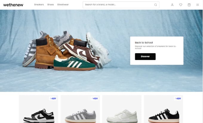 Gig Preview - Design sneakers shopify footwear store sneaker store sneakers reselling website