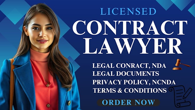 Gig Preview - Write legal contracts, agreements, privacy policy, nda, terms and conditions