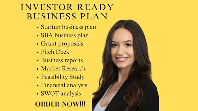 Gig Preview - Write investor ready business plan, proposal, pitch deck, financial plan model