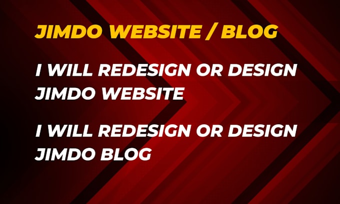 Gig Preview - Design or redesign jimdo website or blog