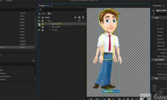 Gig Preview - Rig and animate characters in adobe character animator