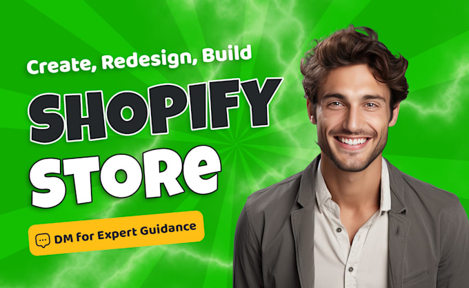 Gig Preview - Create, redesign shopify website, shopify dropshipping store as shopify expert