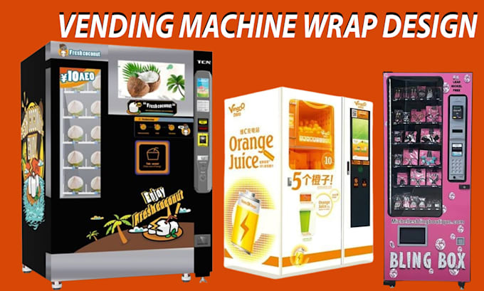 Gig Preview - Design ,eye lash ,atm coffee  vending machine wrap design