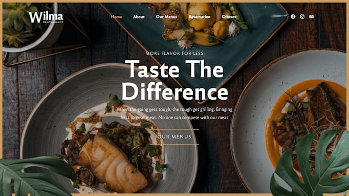 Gig Preview - Create your restaurant website