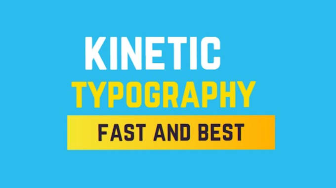 Gig Preview - Make kinetic typography animated promo video in 24 hours professionaly