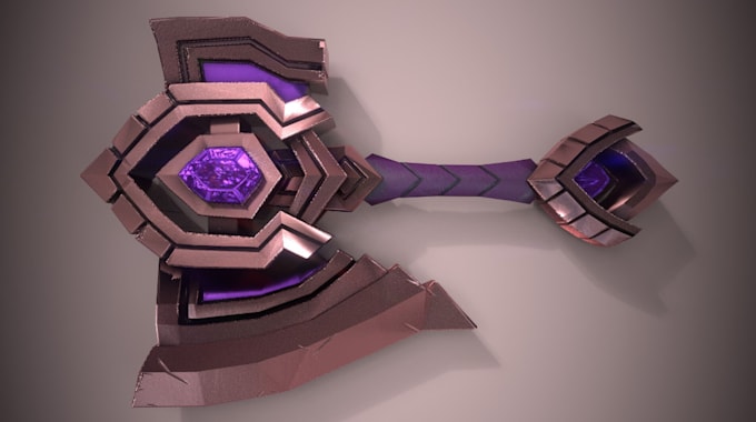 Gig Preview - Create 3d asset model gun model, battle swords  axe, polearms for your game