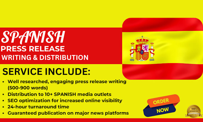 Gig Preview - Do professional spanish press release writing, distribution