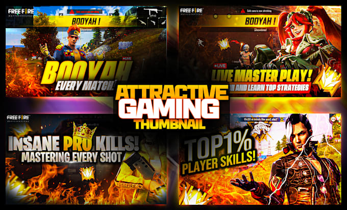 Bestseller - design creative gaming youtube thumbnail