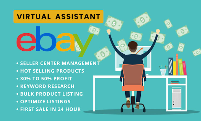 Gig Preview - Be your professional ebay virtual assistant, walmart ebay store VA