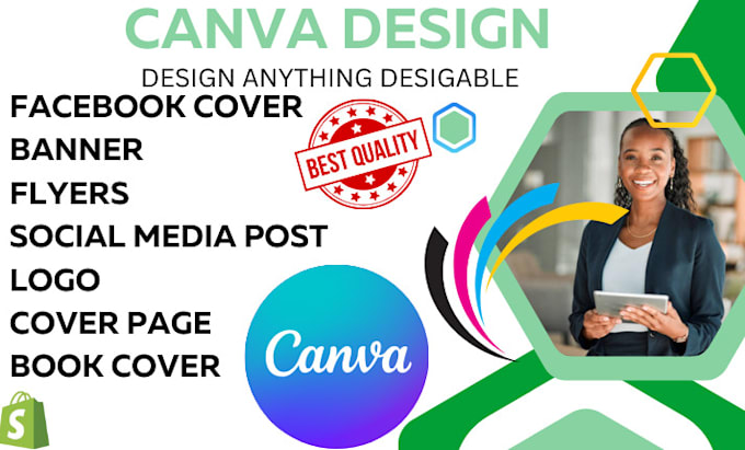 Gig Preview - Design anything canva facebook cover, logo, banner,  flyers, editable for you