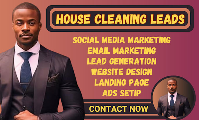 Gig Preview - House cleaning leads window cleaning leads home cleaning lead facebook google ad