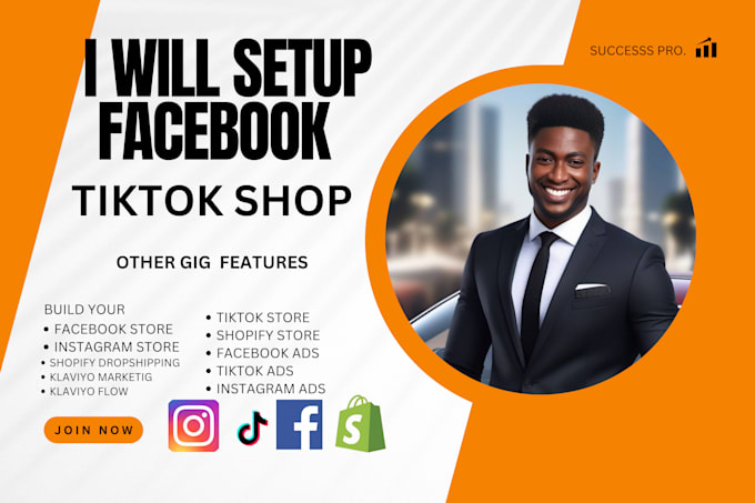 Gig Preview - Set up facebook shop, tiktok shop, instagram shop,and complete shopify marketing