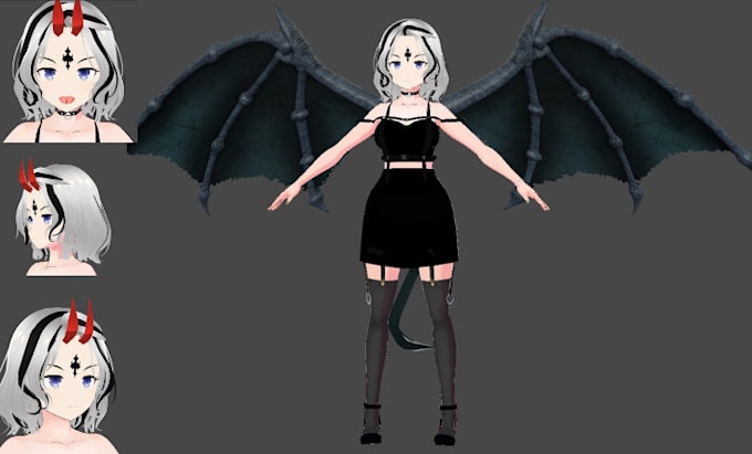 Gig Preview - Create 3d anime vtuber model, 3d vtuber, vrchat avatar, vrc character, vseeface