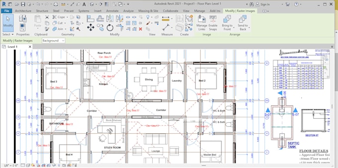 Gig Preview - Draw 2d floor plans and architectural drawings in revit and autocad