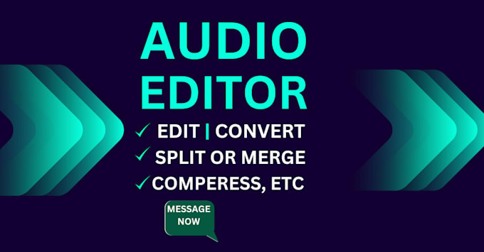 Gig Preview - Edit, cut, convert, split or merge, and compress audio track