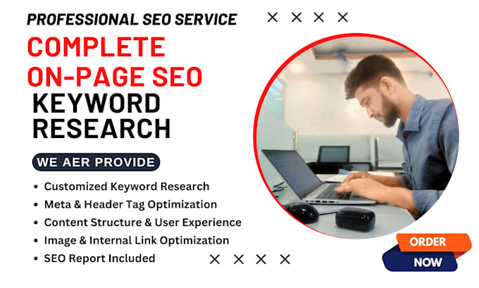 Gig Preview - Complete on page SEO and keyword research for higher rankings