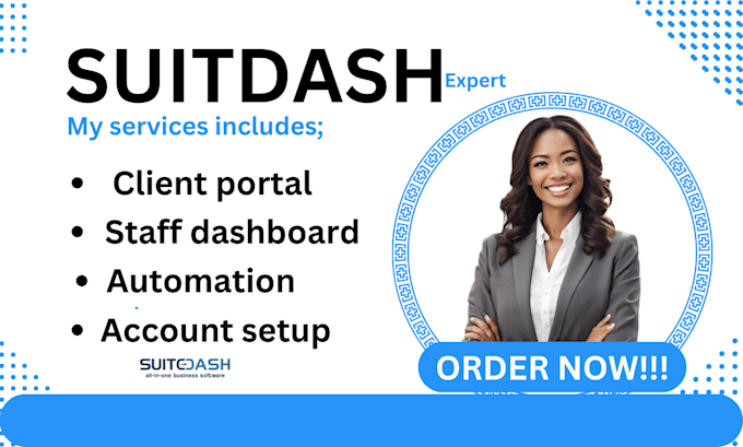 Gig Preview - Set up and automate your suitedash portals, dashboards, flows, forms, and CRM