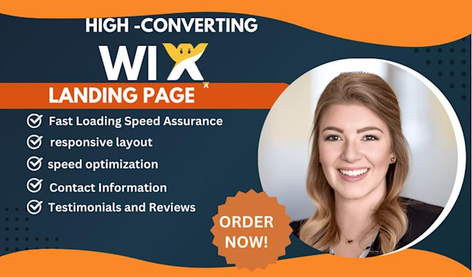 Gig Preview - Design high converting wix landing page and wix development  for your business