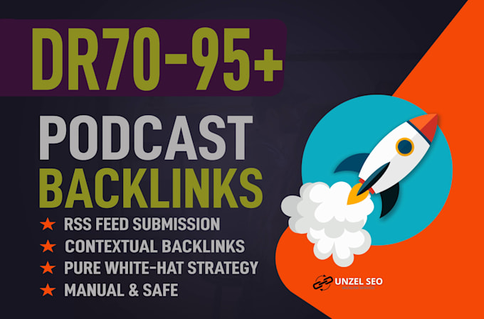 Gig Preview - Create high authority dr70 to 95 podcast backlinks