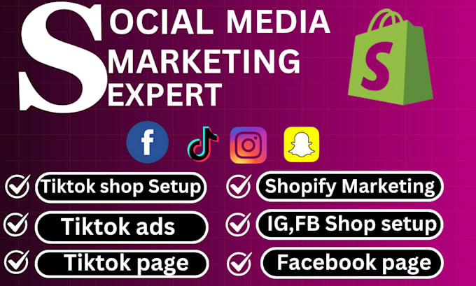 Gig Preview - Create tiktok shop, fb shop, ig shop for shopify website to boost shopify sales