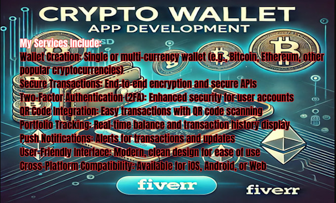 Gig Preview - Develop a secure crypto wallet app, crypto portfolio tracker, trading bot, nft