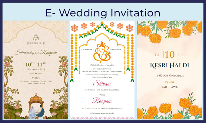 Gig Preview - Make your e wedding invitation