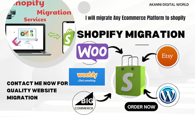 Bestseller - migrate wix or wordpress  to shopify, woocommerce, bigcommerce to shopify store