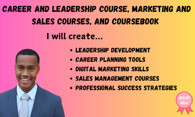 Bestseller - create career and leadership course, marketing and sales courses, and coursebook