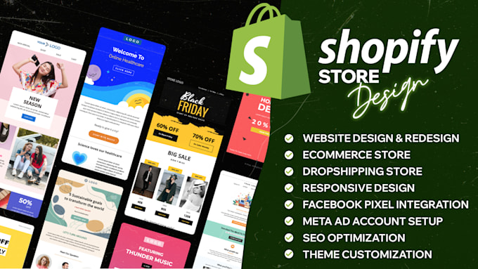 Gig Preview - Create, design, and set up your complete shopify store and website