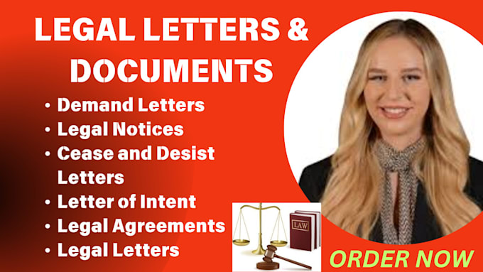 Gig Preview - Draft legal notices, demand letter, cease and desist as your lawyer