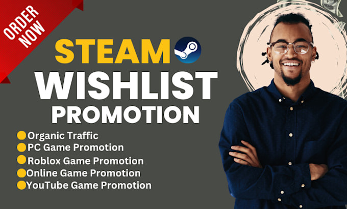 Gig Preview - Do steam game promotion steam wishlist game marketing game promotion