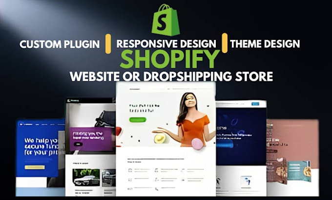 Gig Preview - Design or redesign shopify store website, dropshipping store